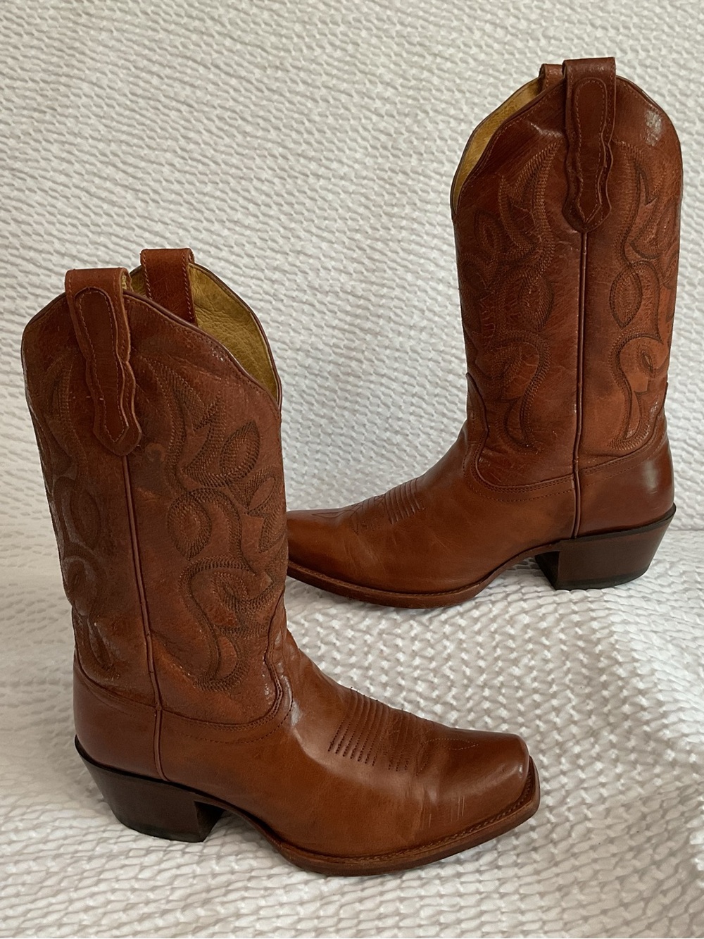 Nocona Leather Western Mens Boots Size 7B